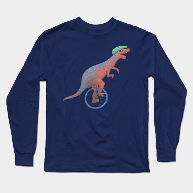 Keep Pedaling, You Fancy T-Rex! Long Sleeve T-Shirt by andreeadumez